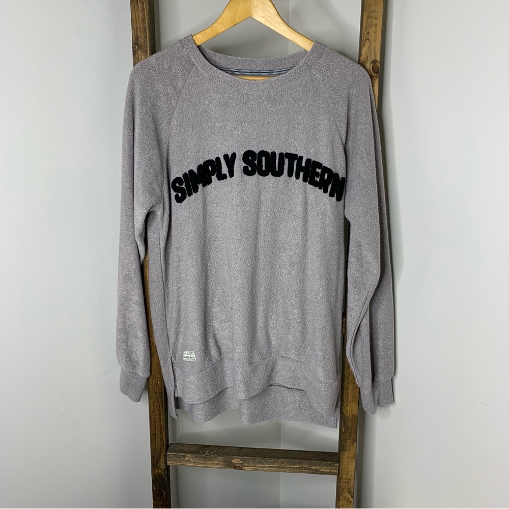 Simply Southern Gray Pullover Sweatshirt Size XL